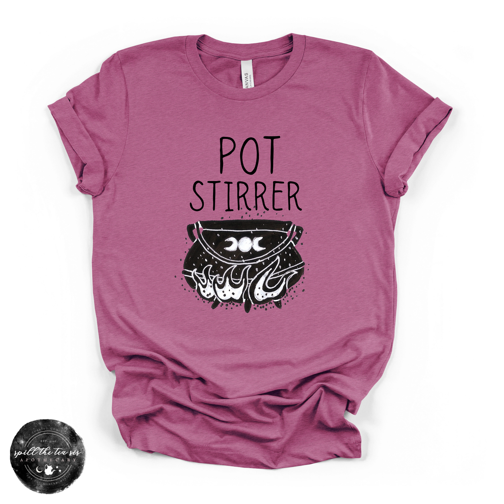 Pot Stirrer Tee (BLACK DESIGN) | Funny Witchy Graphic T-Shirt