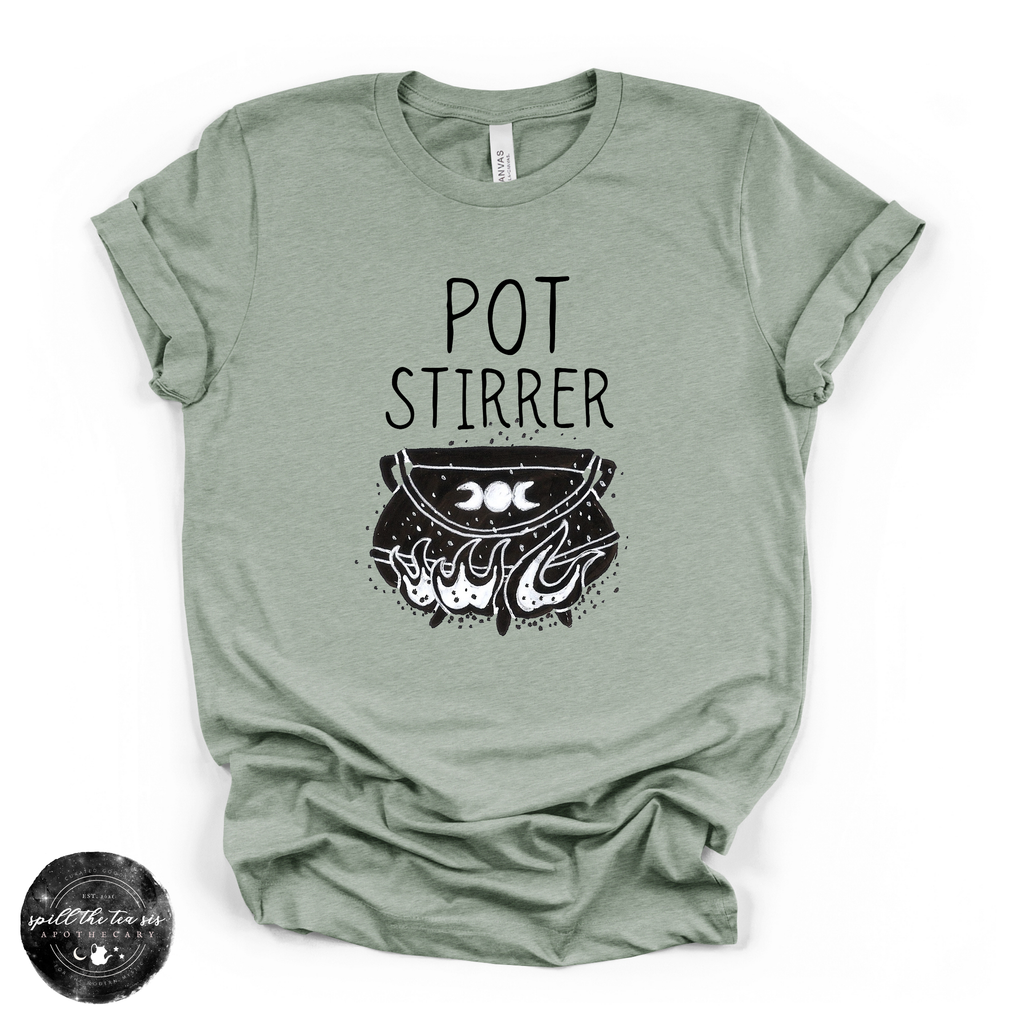 Pot Stirrer Tee (BLACK DESIGN) | Funny Witchy Graphic T-Shirt
