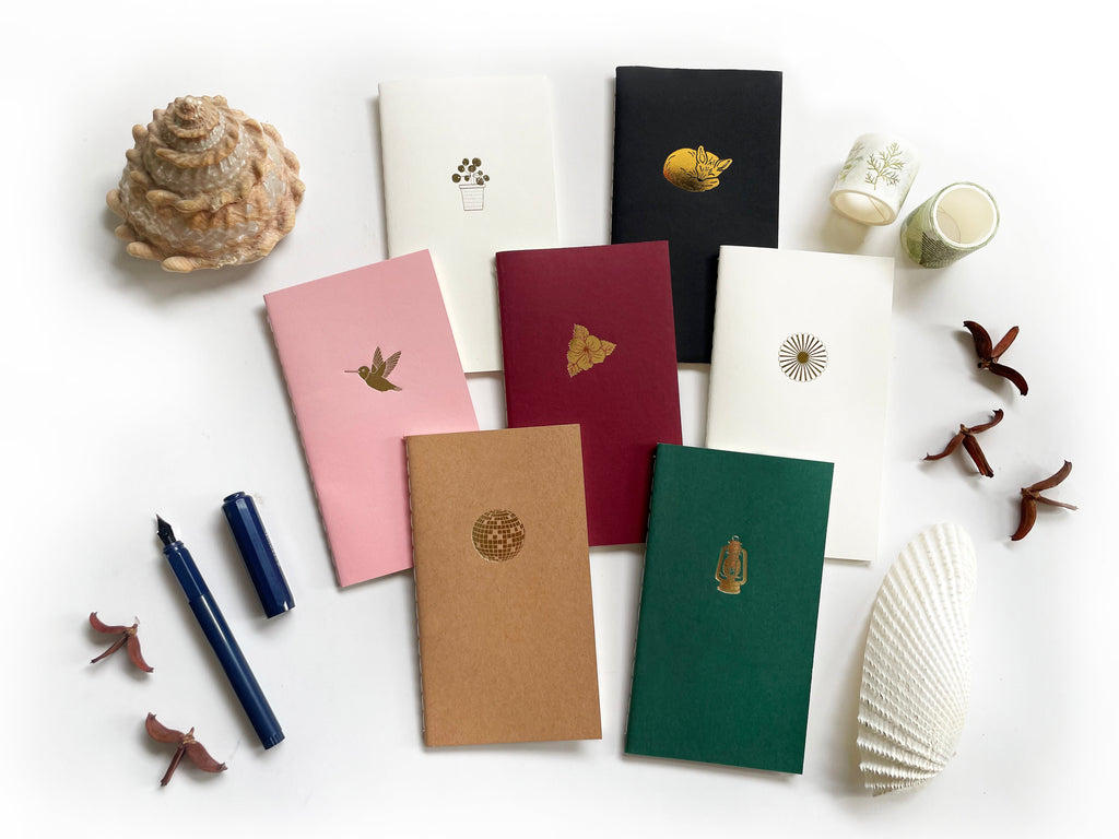 Mushroom Trio Mini Saddle Stitch Notebook